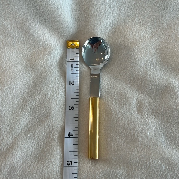 Retroneu 4 pc Demitasse Spoon Set - Gold and Silver Tone - Picture 3 of 8